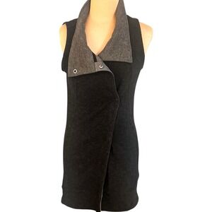 Toad & Co Long Vest Tunic Gray Asymmetrical Wool Blend Women's Size S